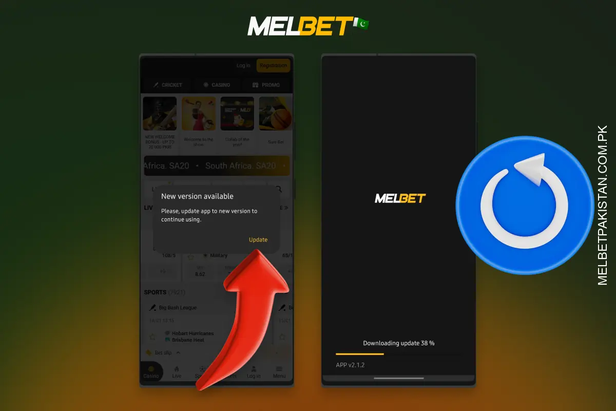 Betting slip on the Melbet mobile application